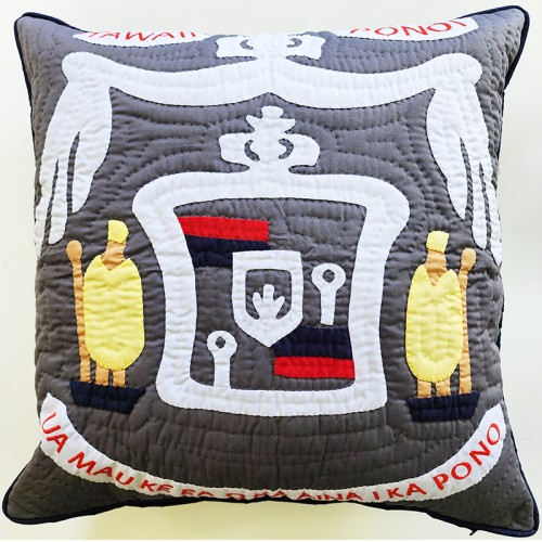 Pillow Cover 18x18-Hawaiian Crest - Grey