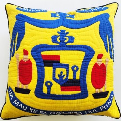 Pillow Cover 18x18-Hawaiian Crest - Yellow