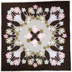 60" " x 60" Wall Decor -  Hibiscus Flowers - Brown