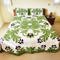 Hawaiian Bedspread-Orchids