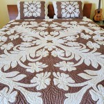 Already made-Hawaiian Bedspread-Hibiscus Flowers-Full/Twin Size 