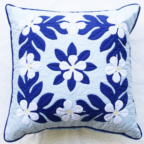 Pillow Cover 18x18-Plumeria Lei 04