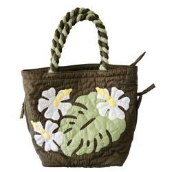 Hili Bag - Hibiscus & Monstera - Brown