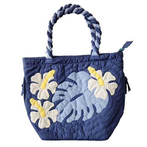 Hili Bag - Hibiscus & Monstera - Blue