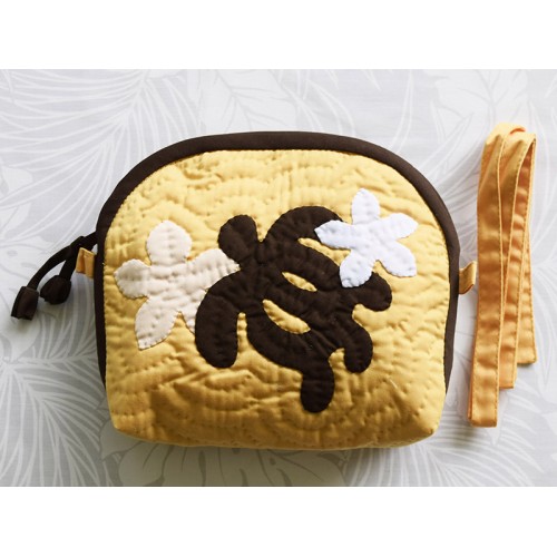 Pouch Bag Cosmetic Pouch-Sea Turtle-yellow