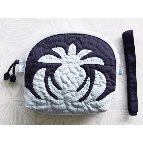 Pouch Bag / Cosmetic Pouch - Pineapples-blue