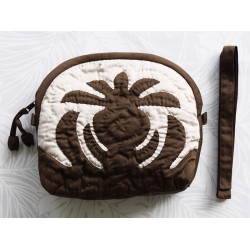 Pouch Bag / Cosmetic Pouch - Pineapples-brown