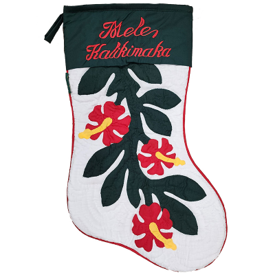 Hawaiian Christmas Stocking Hibiscus