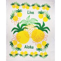 Flour Sack Kitchen Towel - Pineapples