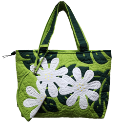 Nui Bag - Tiare Flowers - Lime