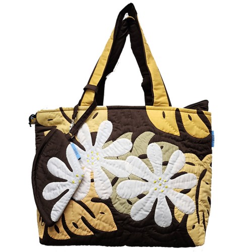 Nui Bag - Tiare Flowers - Brown