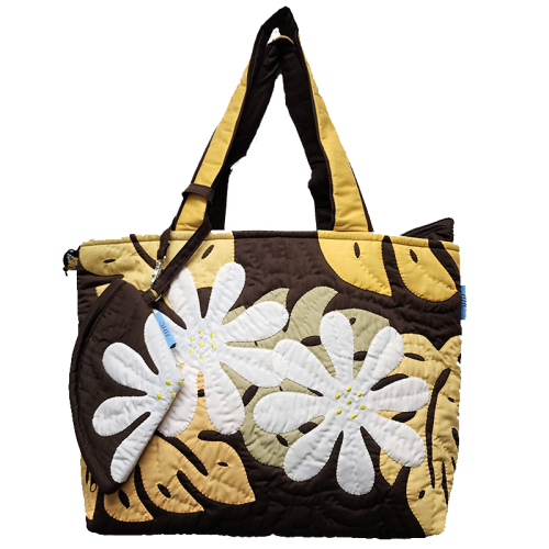 Nui Bag - Tiare Flowers - Brown