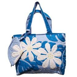 Nui Bag - Tiare Flowers - Blue