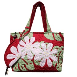 Nui Bag - Tiare Flowers - Red