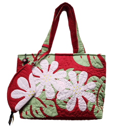 Nui Bag - Tiare Flowers - Red