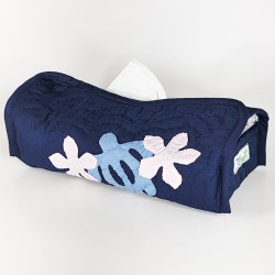 Tissue Box Cover-Sea Turtle - navy