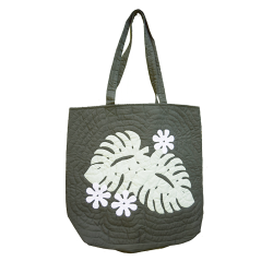 Eco Tote Bag - Monstera -Green