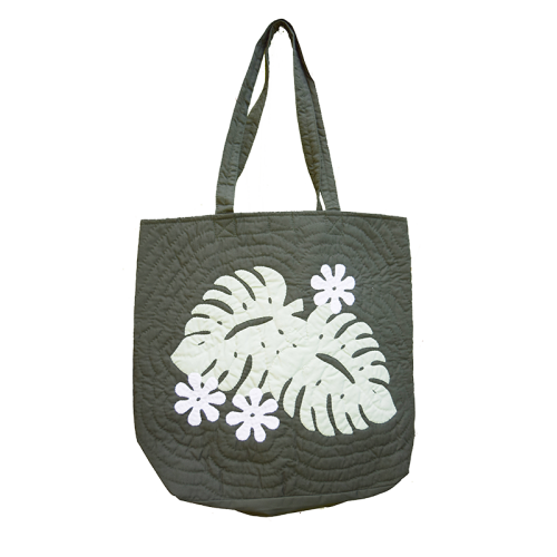 Eco Tote Bag - Monstera -Green