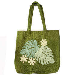 Eco Tote Bag - Monstera - Olive