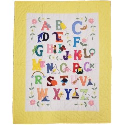 Hawaiian ABC Baby Blanket - Banana Yellow