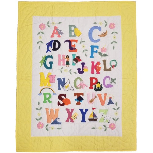 Hawaiian ABC Baby Blanket - Banana Yellow