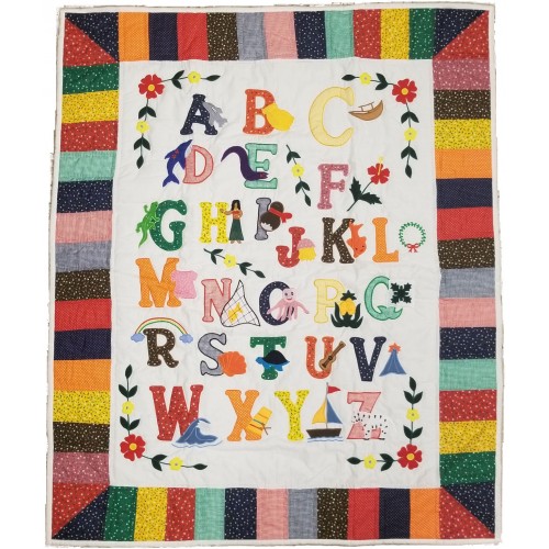 Hawaiian ABC Baby Blanket - Rainbow