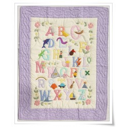 Hawaiian ABC Baby Blanket - Lavender Fields