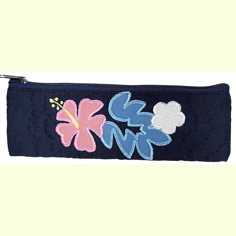 2 Pencil cases makeup pouch nylon fabric handmade in Hawaii water n soil resistant