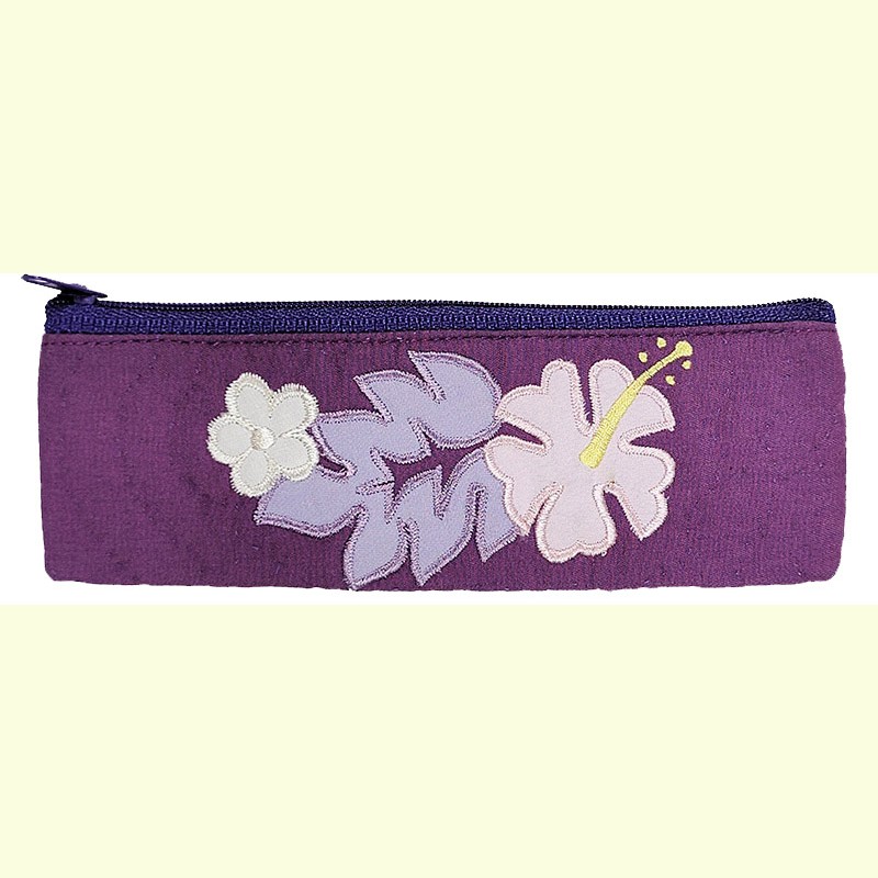 water n soil resistant nylon fabric 2 Pencil cases makeup pouch handmade in Hawaii