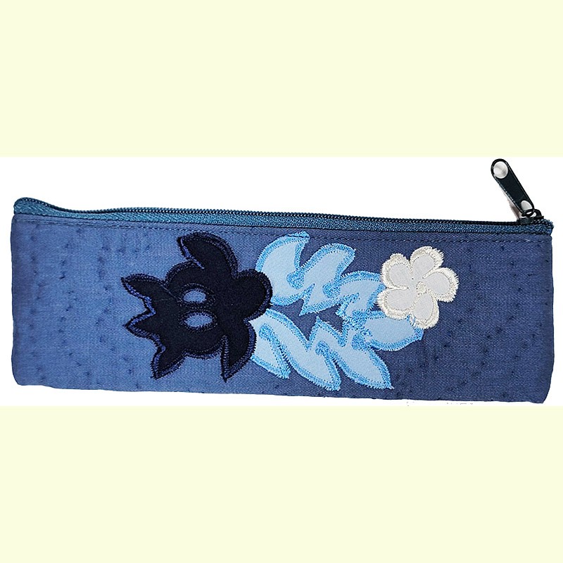 water n soil resistant nylon fabric 2 Pencil cases makeup pouch handmade in Hawaii