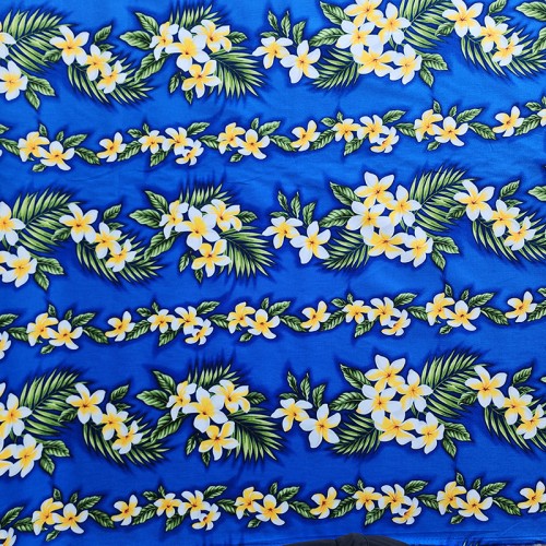 Hawaiian Fabric By The Yard -  Plumeria Lei